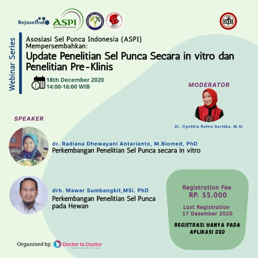 ASPI Webinar Series 2020: “Updates on In Vitro Stem Cell Research and Preclinical Studies”